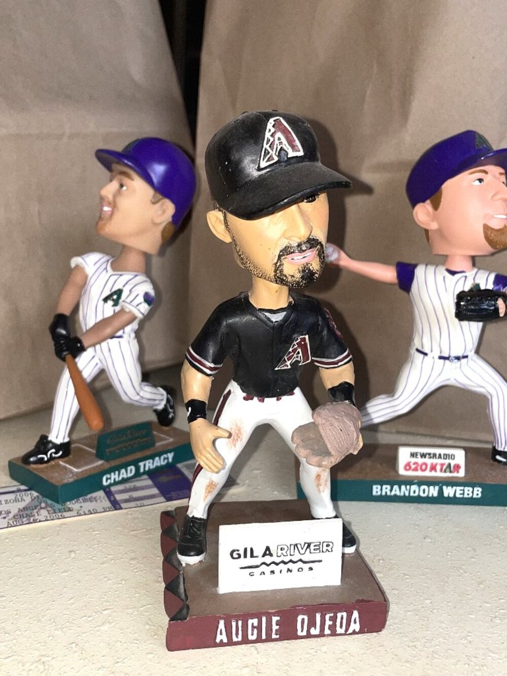 3 Bobbleheads AZ Diamondbacks Tracy - Webb - Ojeda - Collectible All 3 - 1 Price